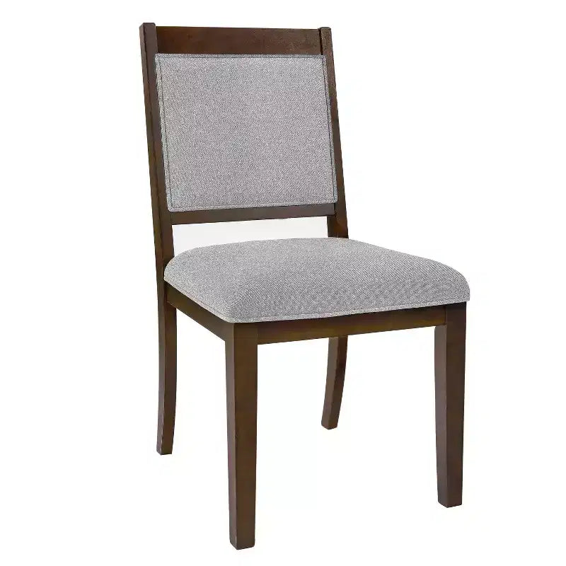 Chaise de salle à manger en bois tapissée