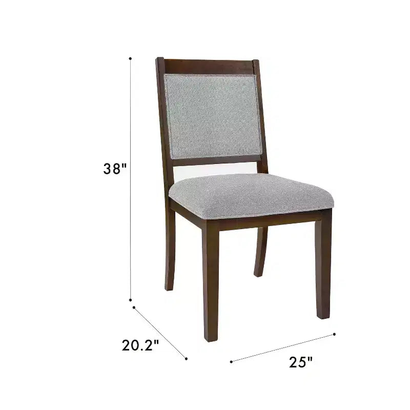 Chaise de salle à manger en bois tapissée
